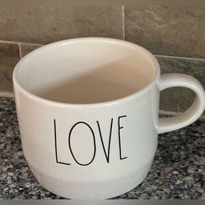 Rae Dunn White Ceramic “LOVE” Mug